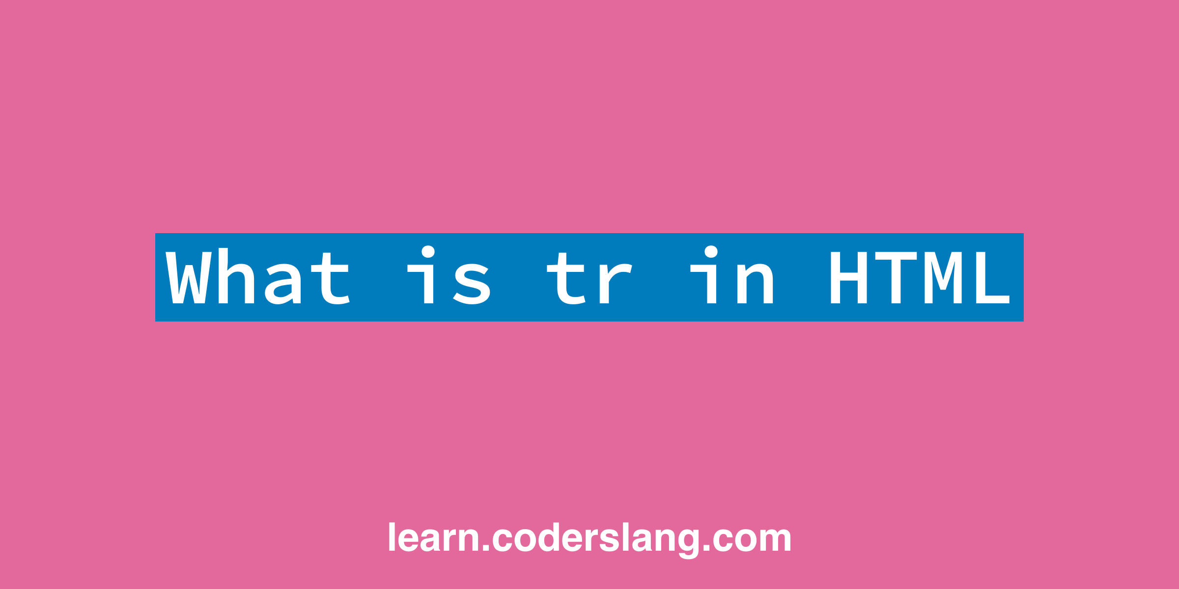 What is ` ` in HTML