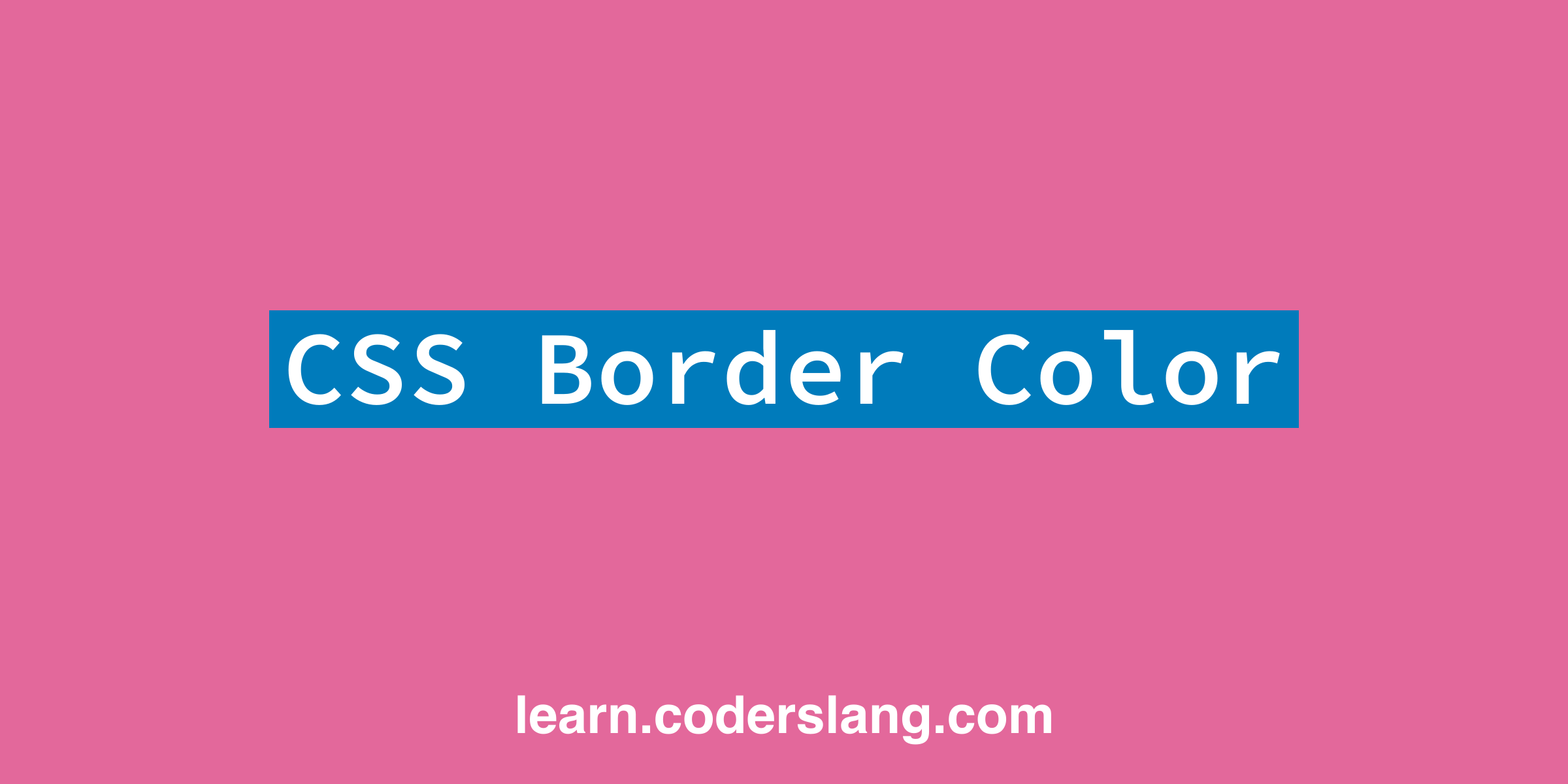 CSS Border Color