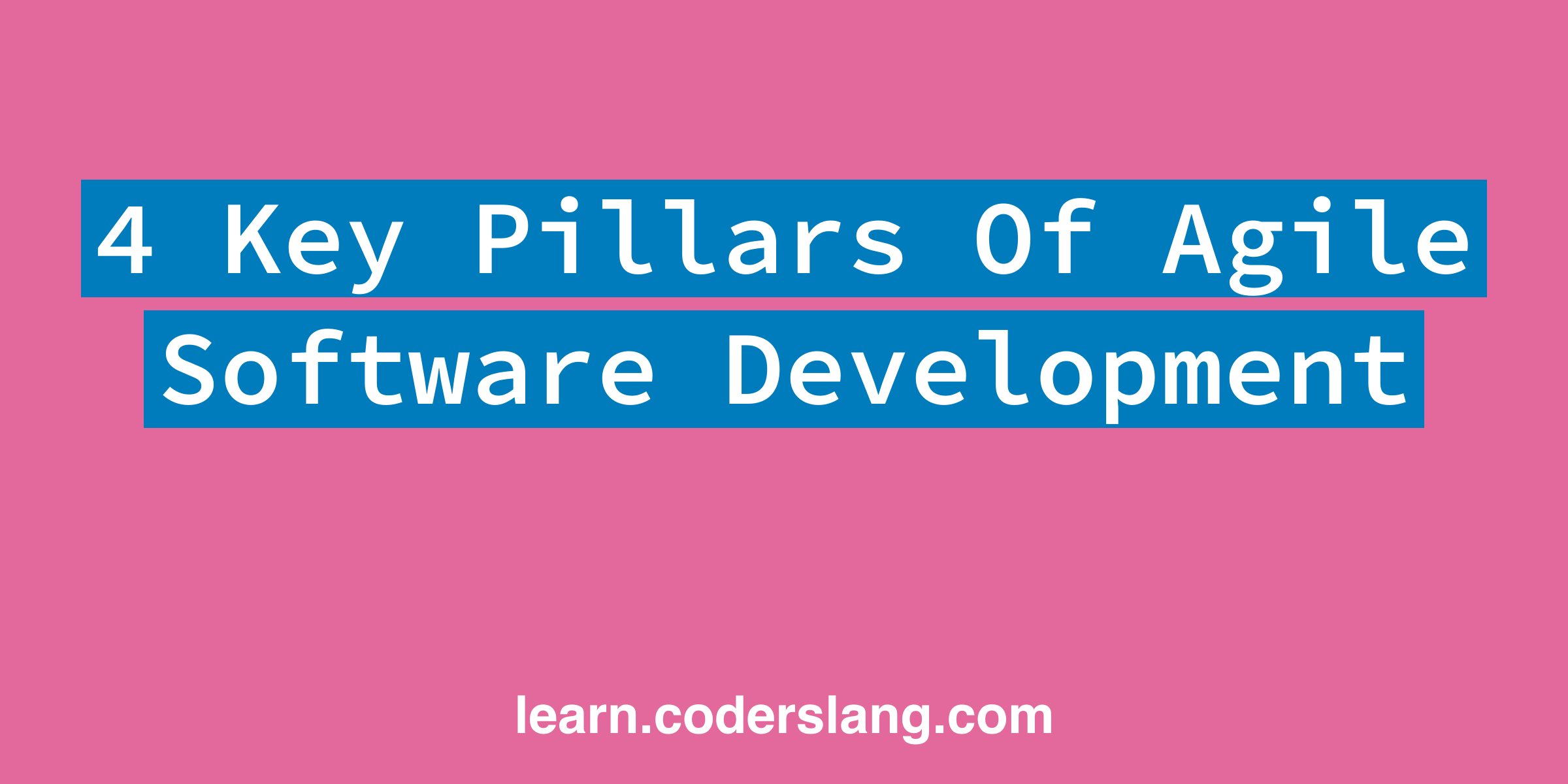 4 Key Pillars Of Agile Software Development