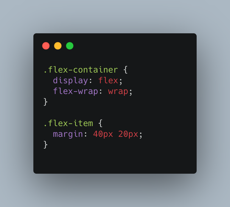 CSS Gap Space with Flexbox