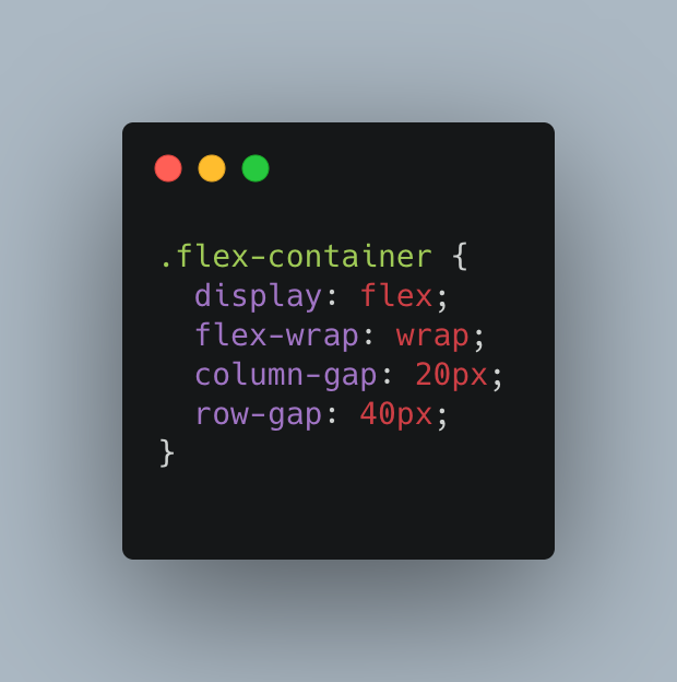 CSS Gap Space with Flexbox