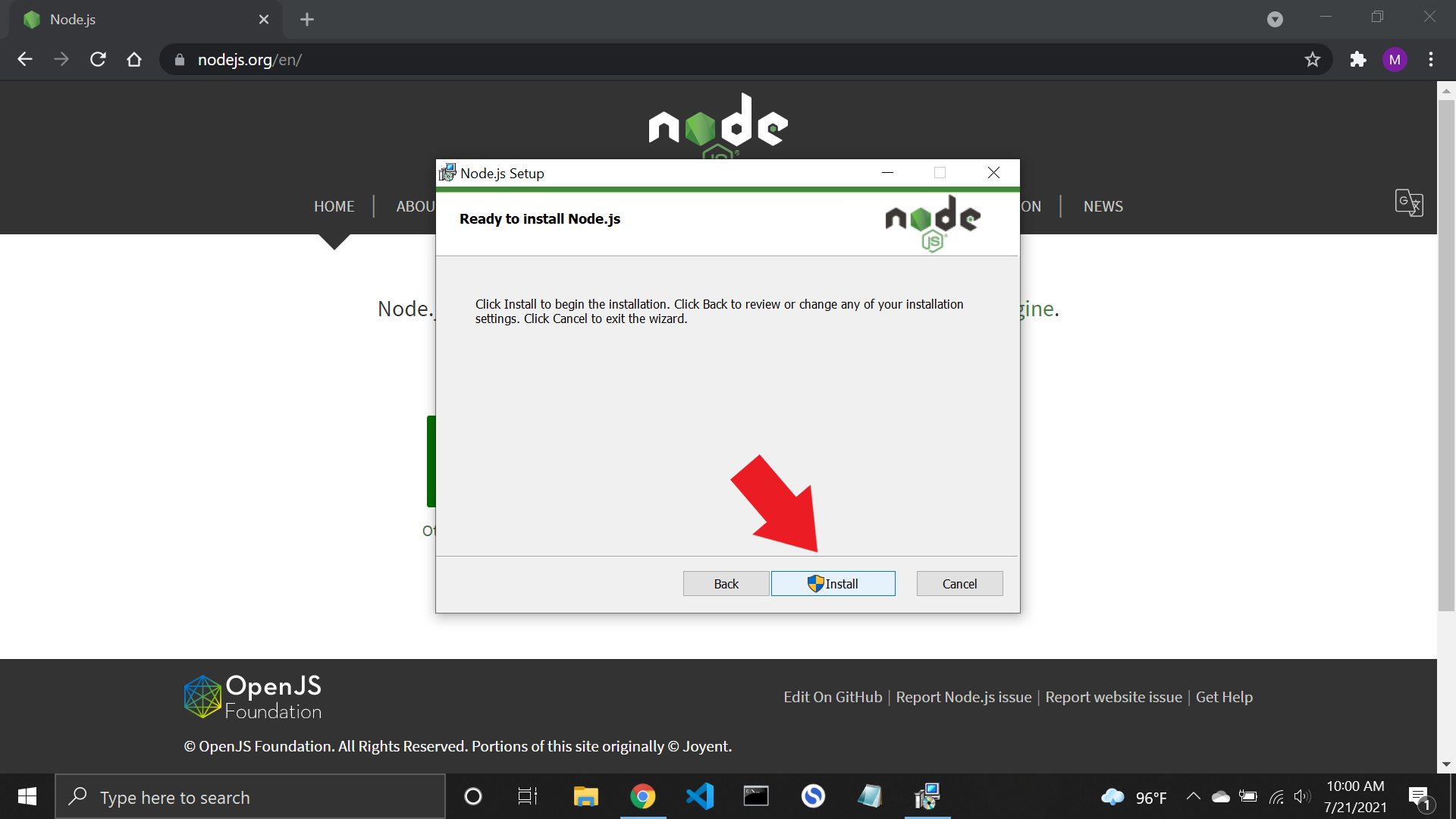 windows update nodejs